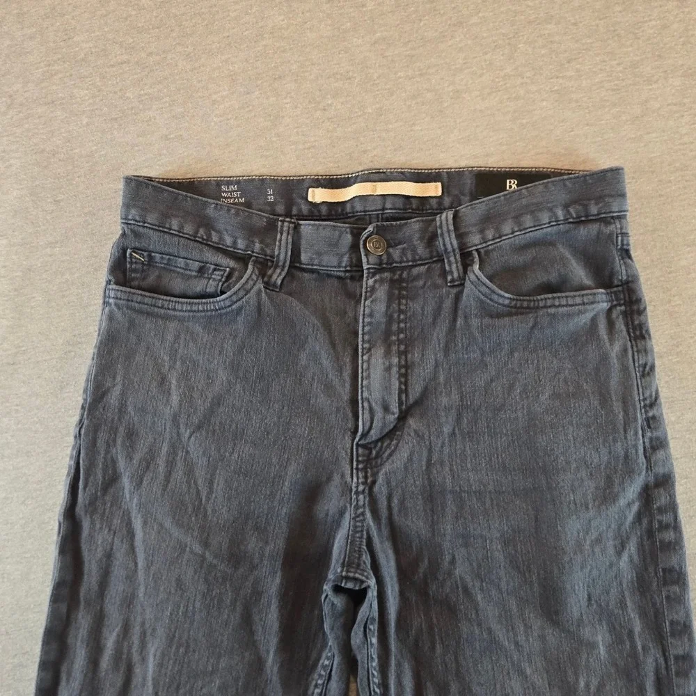 Banana Republic Traveler Pants Mens 31x31 Dark Navy Slim Linen Cotton Chinos